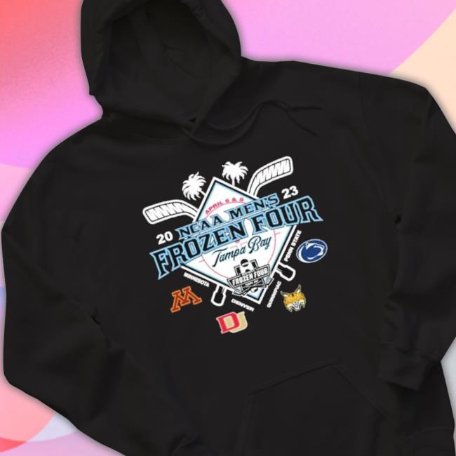 Quinnipiac University Ncaa Ice Hockey 2023 Frozen Four 4 Team Shirt