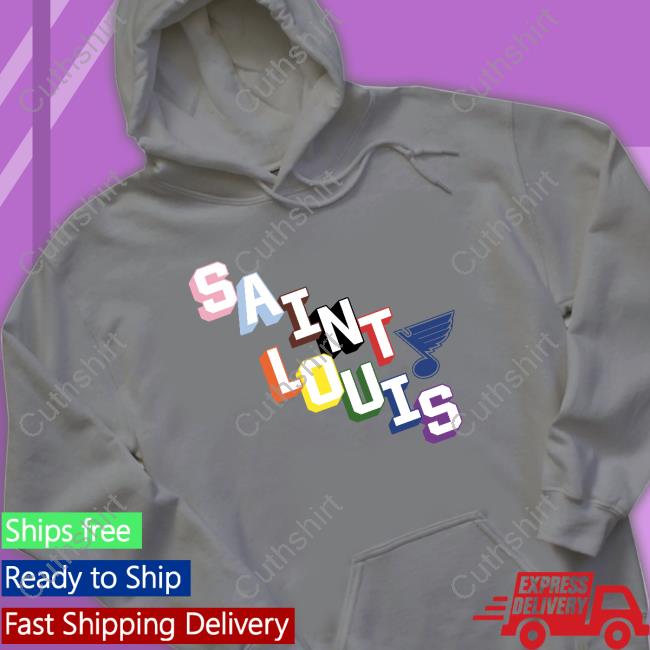 Stl Authentics Store St. Louis Blues Pride Saint Louis Hooded Sweatshirt