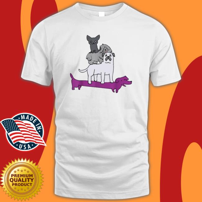 Official Dog Pile Asexual Pride Shirt Official Dog Pile Asexual Pride Shirt