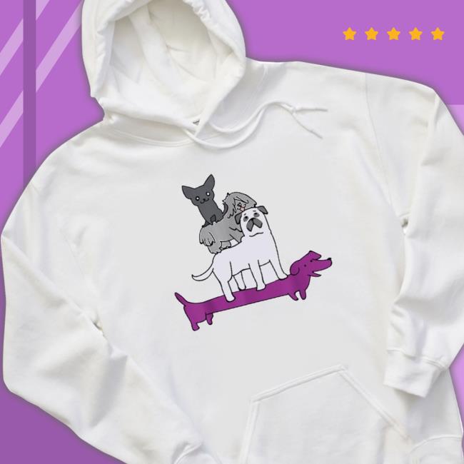 Official Dog Pile Asexual Pride Shirt Official Dog Pile Asexual Pride Shirt