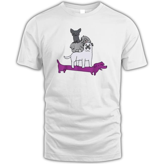 Official Dog Pile Asexual Pride Shirt Official Dog Pile Asexual Pride Shirt