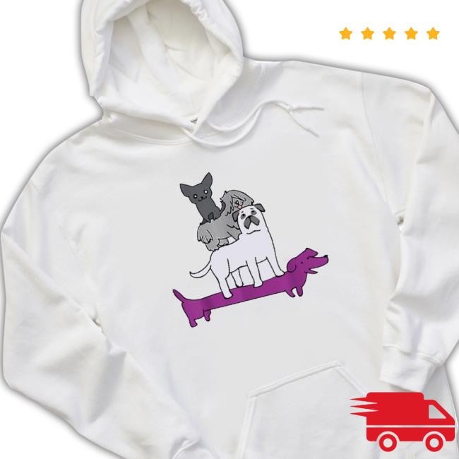 Official Dog Pile Asexual Pride Shirt Official Dog Pile Asexual Pride Shirt