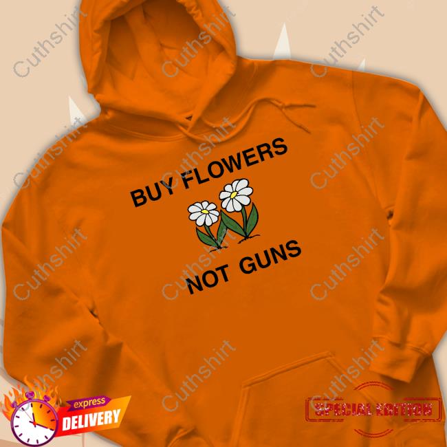 John Mclaughlin Buy Flowers Not Guns Tee Shirt John Mclaughlin Buy Flowers Not Guns Tee Shirt