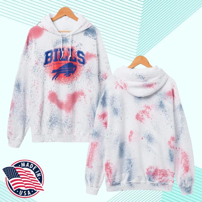 Official Junk Food Apparel Clothing Store Shop Tie-Dye Junkfoodclothing Buffalo Bills Tie Dye Pull Over Hoodie