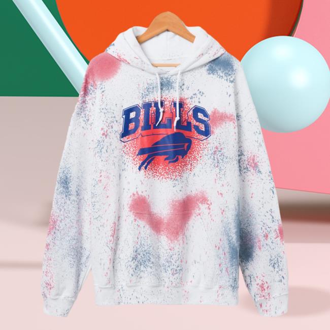 Official Junk Food Apparel Clothing Store Shop Tie-Dye Junkfoodclothing Buffalo Bills Tie Dye Pullover Hoodie