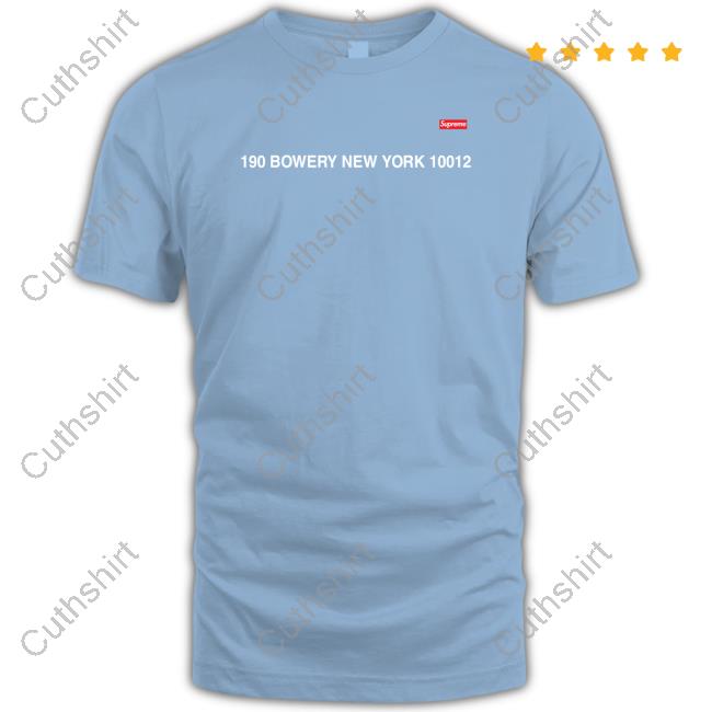 190 Bowery New York 10012 Long Sleeve Tee