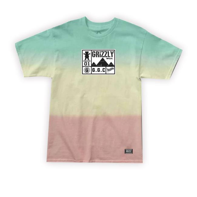 Official Grizzly Back Trail T-Shirt Tie Dye Multicolor Tee