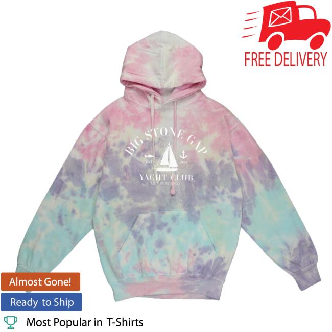 Official Hometown Apparel Clothing Merch Big Stone Gap Virginia Yacht Club Tie-Dye Crewneck 5XL Tie Dye Cotton Candy