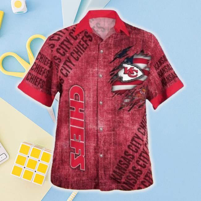 Kansas City Chiefs American Flag Coconut 3D Hawaiian Classic Shirt Best For Fans Beach Gift For Men And Women