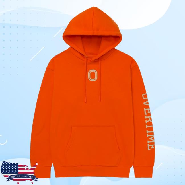 Official Overtime Tv Apparel Merch Clothing Store Shop Over Time OT Logo Classic Hoody Orange
