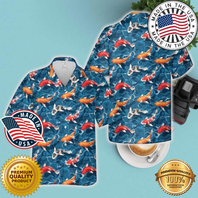 Koi Fish Seamless Hawaiian Shirt