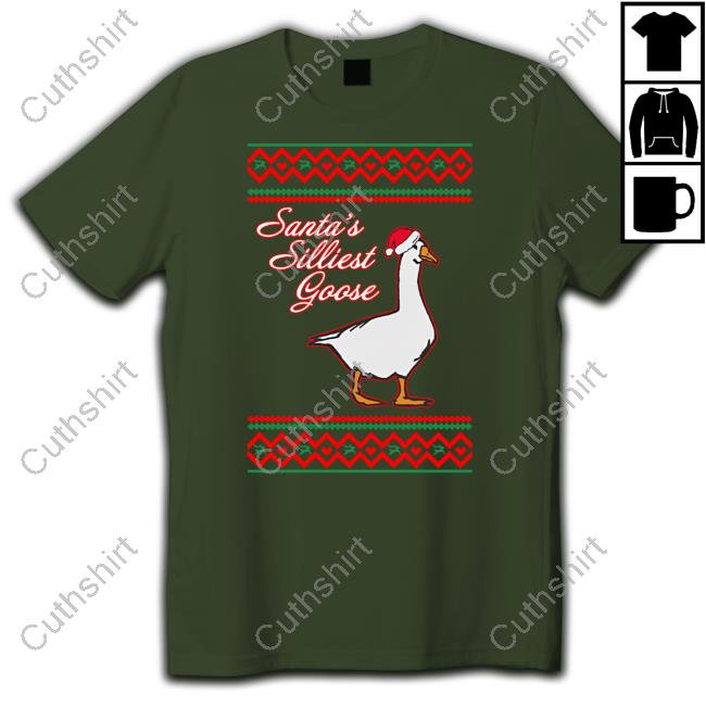Official Santa's Silliest Goose Tacky Tee