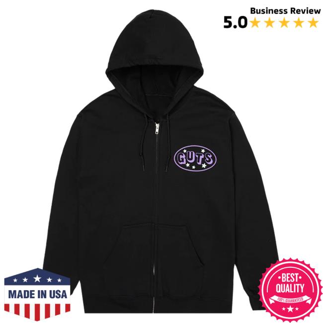 Official Interscope Records Olivia Rodrigo Merch Store Guts Zip Up Pullover Hoodie OliviaRodrigo Clothing Shop