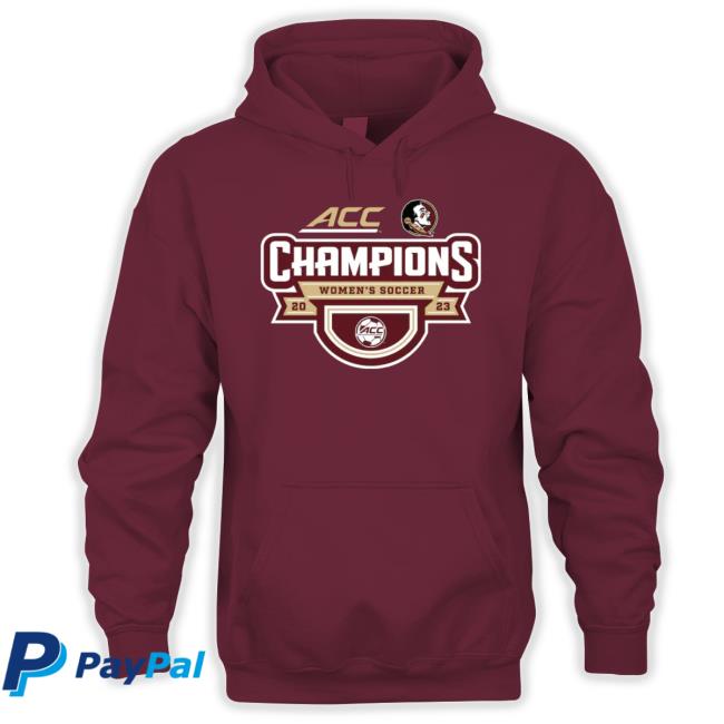 Trending Garnet Florida State Seminoles 2023 Acc Women's Soccer Conference Tournament Champions Locker Room New Shirt