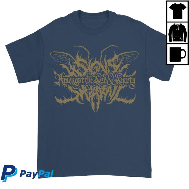 Official Indie Merch Store Signs of the Swarm Amongst The Font & Cresty Navy+Gold Attractive Shirt Indiemerchstore