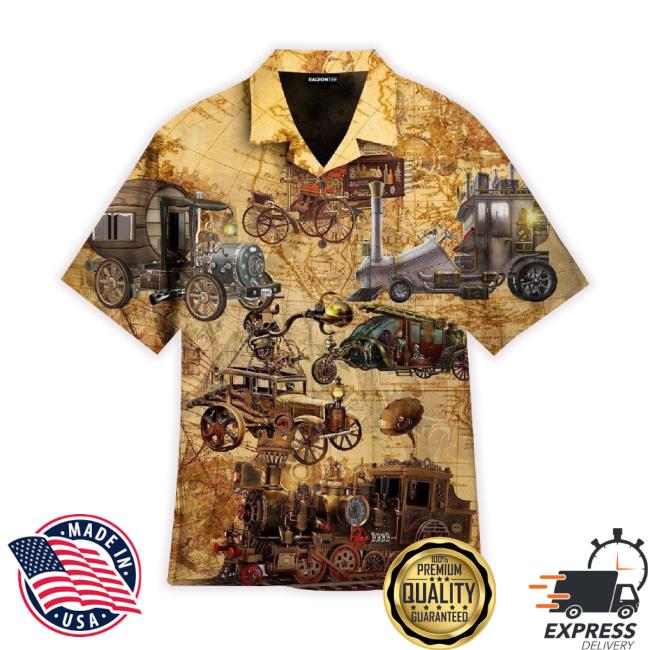 Steampunk Vehicle Design Hawaiian Hoodie For