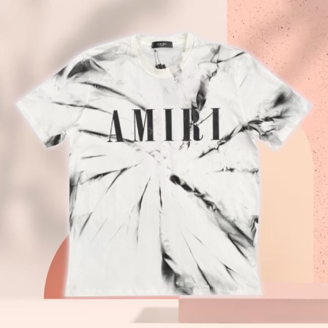 Officia Amiri Logo Statement Tie-Dye White Merch Store