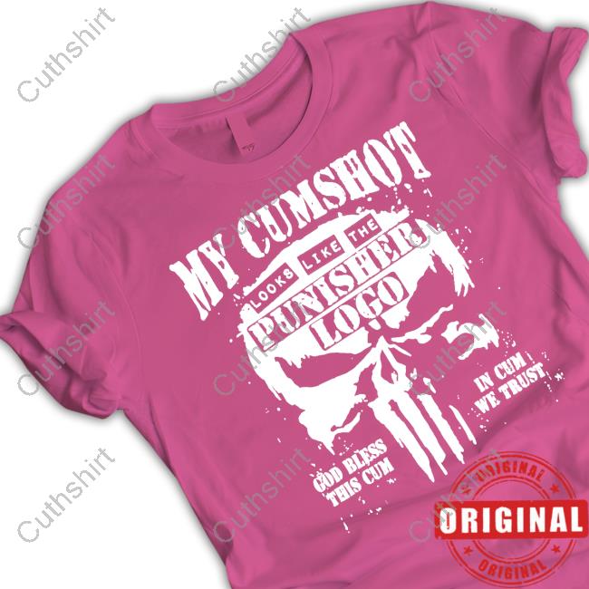 Thegoodshirts My Cumshot Looks Like The Punisher Logo Hoodied Sweatshirt