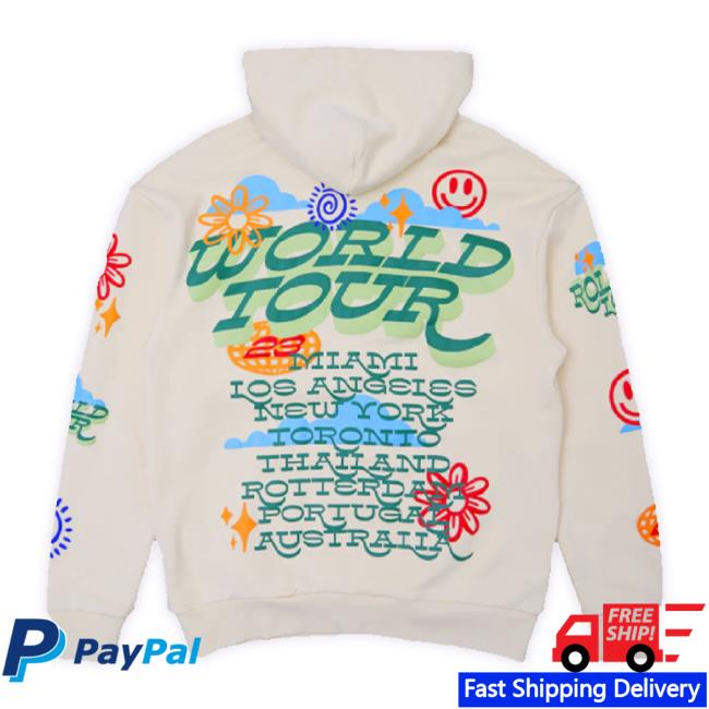 Official Rolling Loud Merch Rl Wild World Tour Cream Unisex Sweatshirt