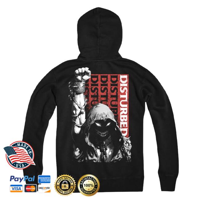 Official Disturbed Merch Store Fist Zip Up Pullover Hoodie Disturbed1