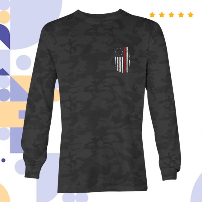 Official Howitzer Clothing Support The Red Long Sleeve New Shirt Black Camo