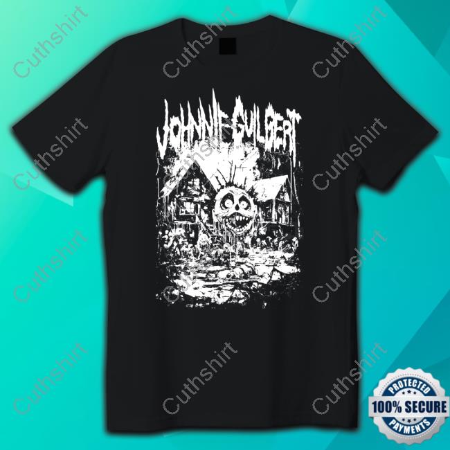 Official Johnnieguilbert Haunted House Bubble Shirt