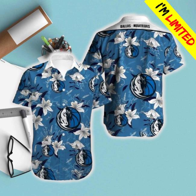 Trending Dallas Mavericks Hawaiian Sweater Flower Graphic Short Sleeve