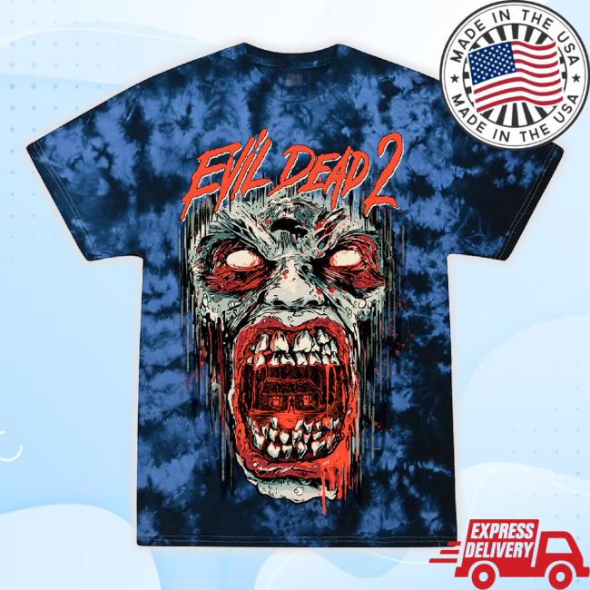 Trending Evil Dead 2: Possession Sweaters (Groovy Black & Blue Tie Dye)