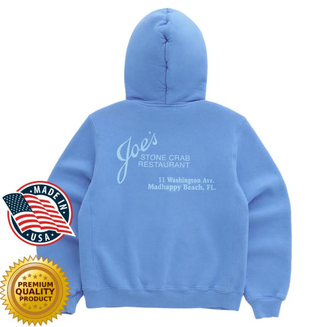 Official Madhappy Clothing Merch Store Joe's Stone Crab Crewneck Kingfisher Mad Happy Shop Official Madhappy Clothing Merch Store Joe's Stone Crab Hooded Sweatshirt Kingfisher Mad Happy Shop
