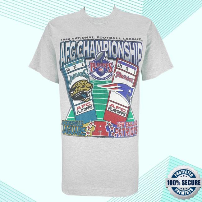 Official Vintage Club Clothing (Pro Player) - Jacksonville Jaguars Vs Patriots Playoffs Matchups Shirts 1997 Medium