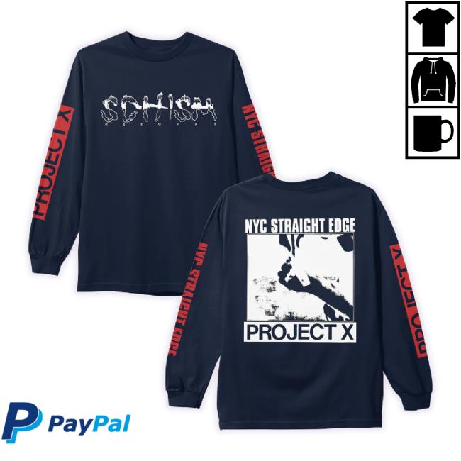 Original Merch Now Project X New York Straight Edge Navy Hoodie Merchnow Shop