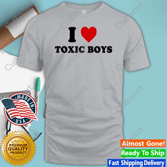 Shopellesong I Heart Toxic Boys T-Shirt