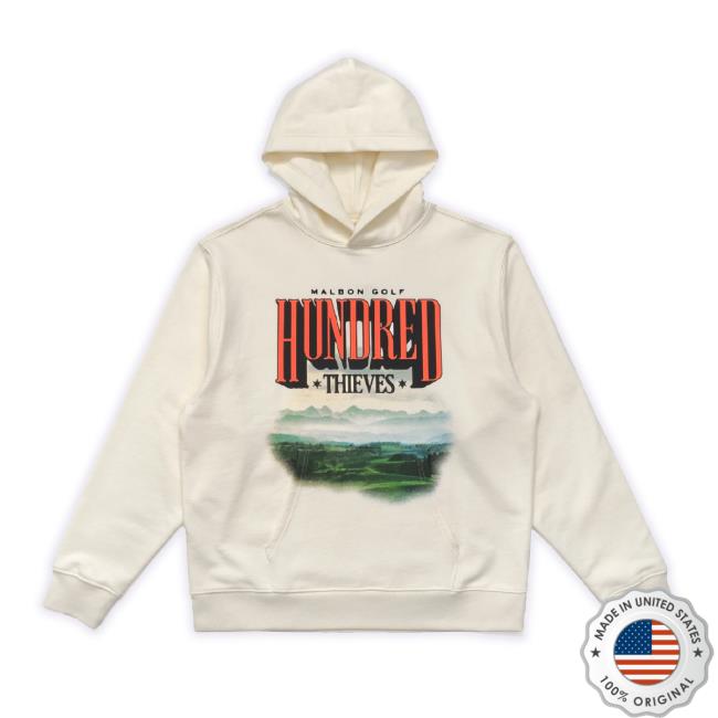 100Thieves Merch Store 100 Thieves X Malbon Horizon Hoodie - Ivory 100Thieves Shop T-Shirt