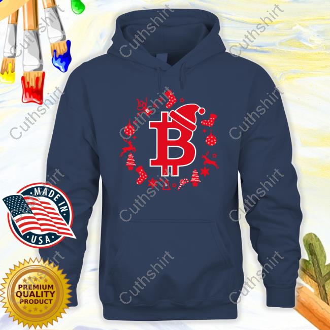 Ethjasper Crypto Hunters Christmas Bitcoin Santa Hat Hoodie