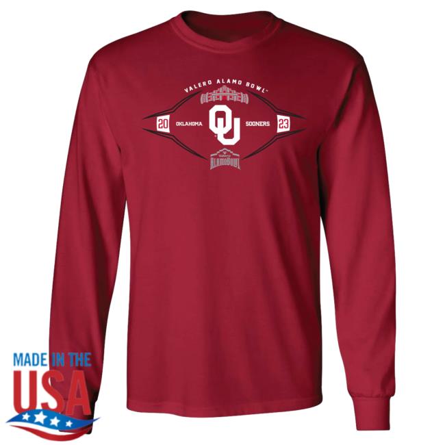 Official Alamo Bowl Merch Store Alamo Bowl 2023 Valero Alamo Bowl OKLAHOMA Long Sleeve New Shirt Alamo Bowl Merchandise Alamobowl Apparel Clothing Shop