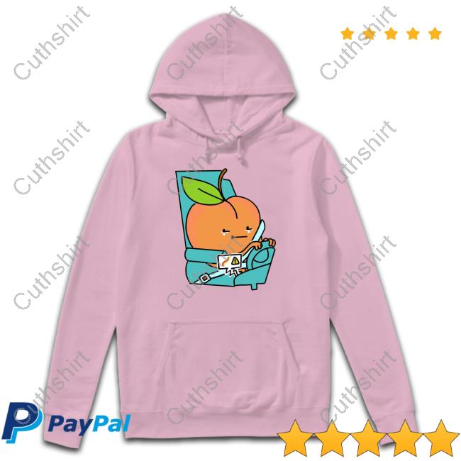 Nathanwpyle Peach Crying In Traffic Hoodie
