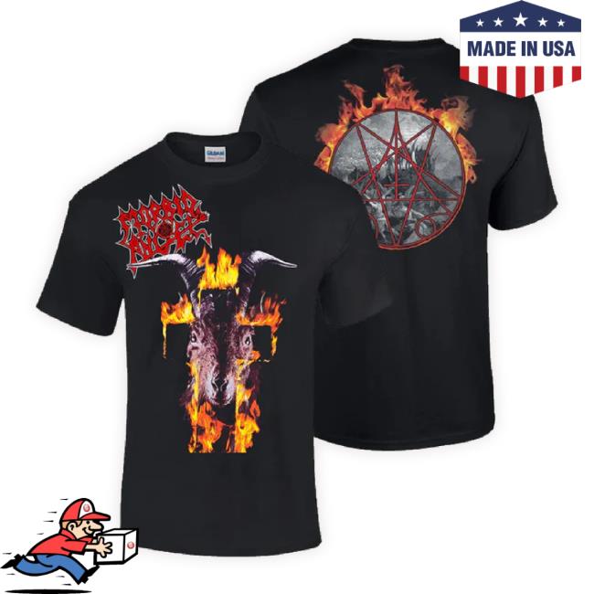 Official Jsrdirect Merch Morbid Angel Flaming Goat Hoodie Sweatshirt Jsrdirect Shop