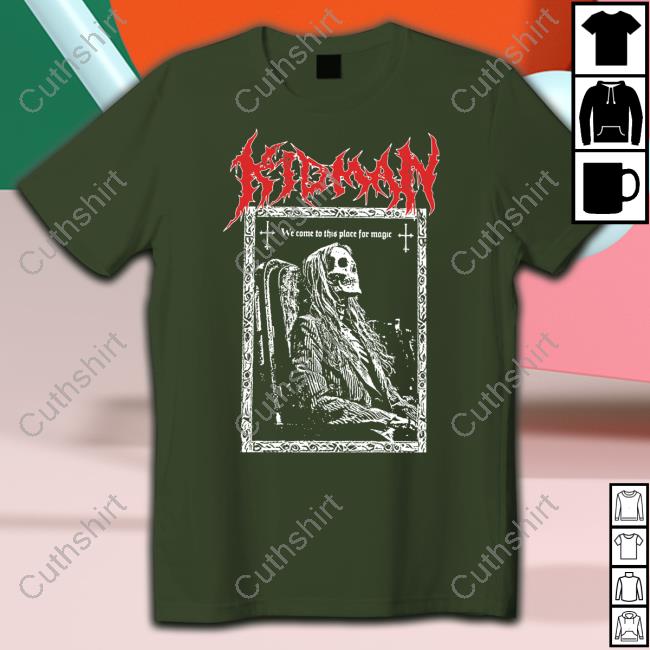 Waveygoodsco Merch We Come To This Place For Magic Death Metal Hooded Sweatshirt