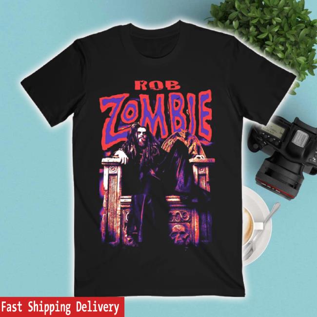 Official Robzombie Merch Store Robzombie Zombie Throne Long Sleeve Tee Smoke Robzombie Apparel Clothing Shop