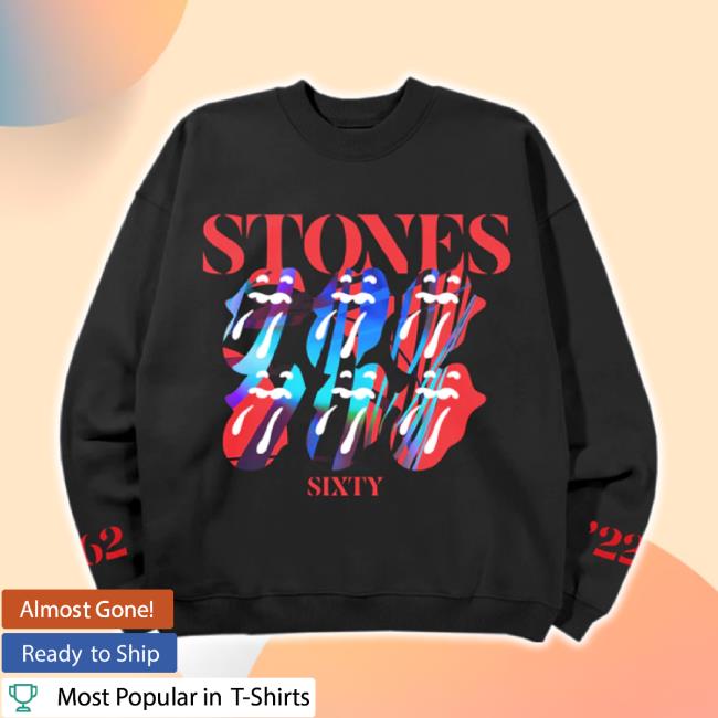 Original The Rolling Stones Shop Merch Store Sixty Tongue Long Sleeve Tee Therollingstonesshop