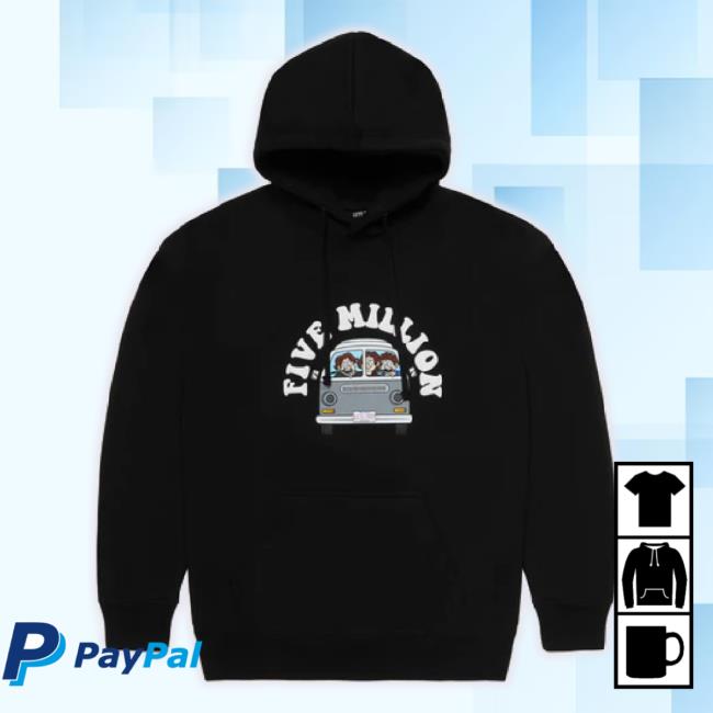 Official Sturniolo Clothing Merch Store Let's Trip 5 Million Arch Shirt (Black) Printsturnioloclothing Shop