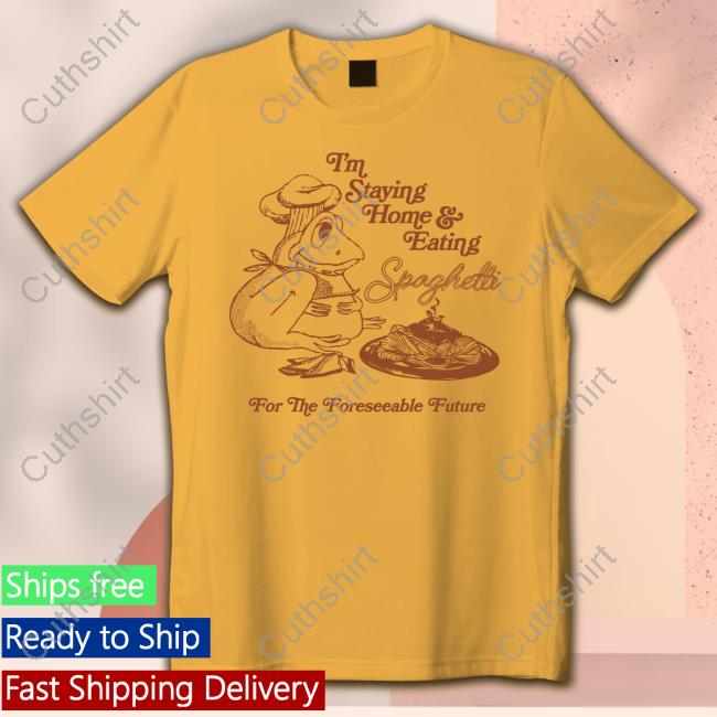 Girlonthewing Store I'm Staying Home And Eating Spaghetti Crewneck Sweatshirt
