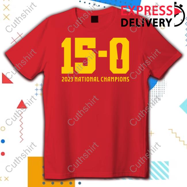 Brandon 15-0 Trophy 2023 National Champions Tee