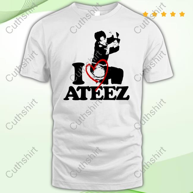 Wooyoung I Heart Ateez Long Sleeve T-Shirt