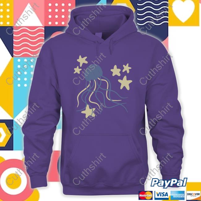 Jellyfish Star Print Hoodie