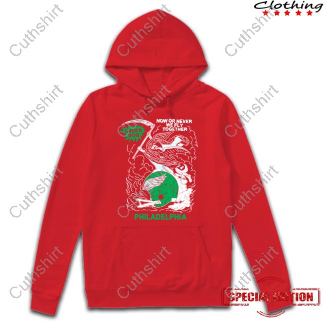 Jason Kelce Wearing Underdog Now Or Never We Fly Together Philadelphia Classic Shirt