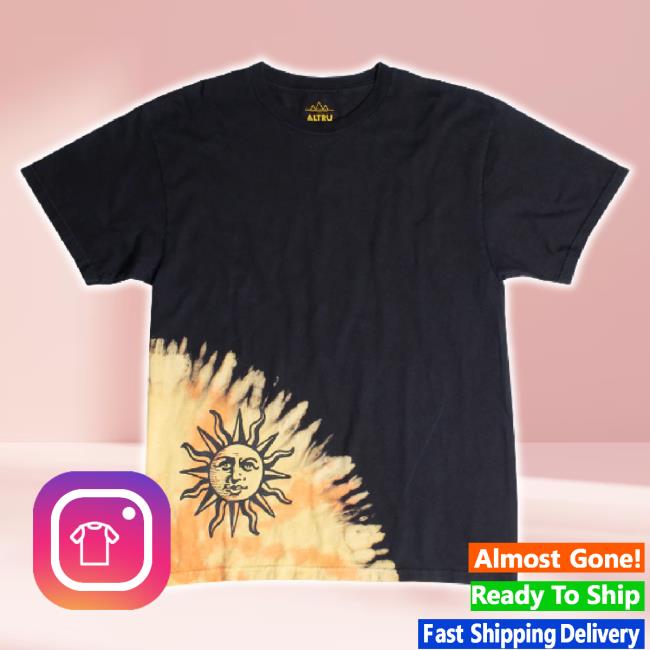 Official Altru Apparel Merch Store Burning Sun Asymmetrical Tie-Dye Long Sleeve Tee Altruapparel Shop