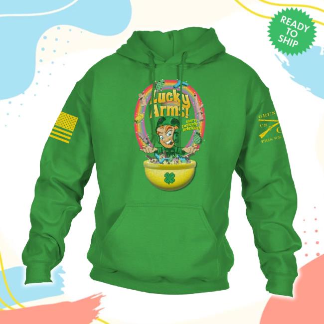 Trending Grunt Style Merch Store Lucky Arms New Shirt - Irish Green Grunt Style Shop