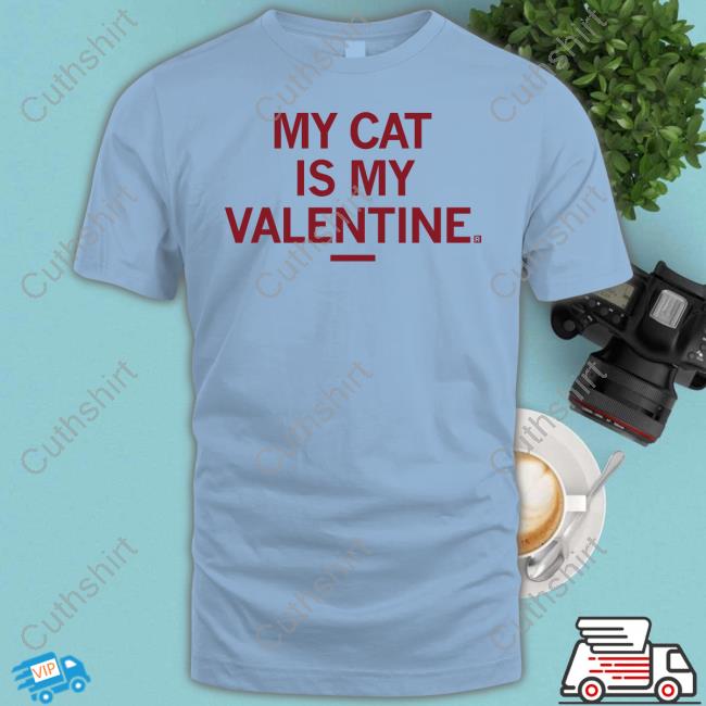 Raygunsite My Cat Is My Valentine Hoodied Sweatshirt