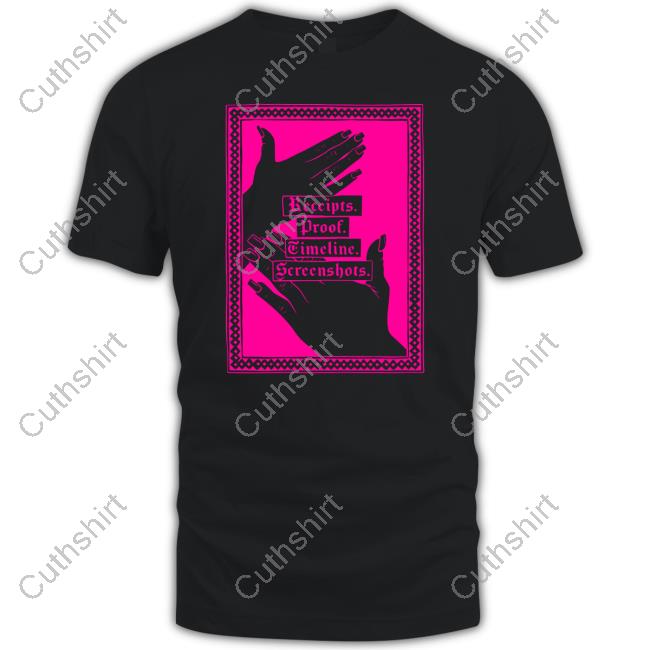 Drunk Drawn Receipts Proof Timeline Screenshots Tee Shirt